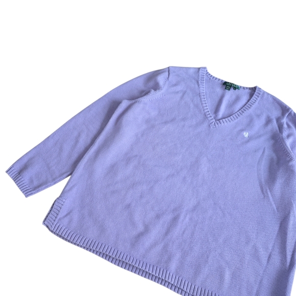 Lauren Ralph Lauren Classic Horizon Pullover Sweater In Lavender - Picture 3 of 7